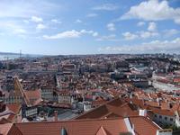 Blick über die Stadt Lissabon von der Burg SÃ£o Jorge