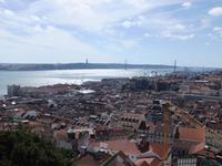 Blick auf die Stadt am Tejo von der Burg de SÃ£o Jorge