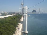 Fahrt mit der Seilbahn und Blick auf den Vasco da Gama - Turm