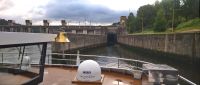 Auf dem Douro Schleuse