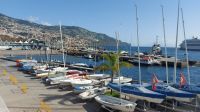 Blick auf Funchal vom Hafen, Marina, Madeira
