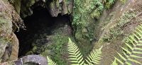Blick in die Schwefelhöhle