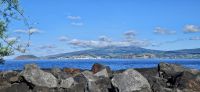 Blick von der Insel Pico zur Insel Faial