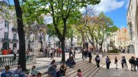 Flusskreuzfahrt Douro - Largo do Carmo-Platz in Lissabon