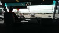 Heimflug nach Deutschland, im Bus zum Flugzeug