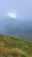 Insel Faial, Caldeira, Licht am Horizont