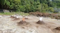 Kochstellen am Furnassee für den Cozido