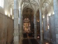 Lissabon - Hieronymuskloster, Blick in die Klosterkirche