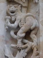 Salamanca -alte Kathedrale , Löwe mit Eis
