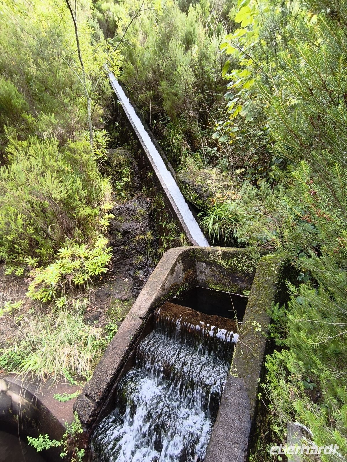 Tag 2 Blick auf Levadafall der Levada 25 Quellen 