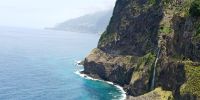 Tag 7 Blick auf Veu da Novia Wasserfall bei Sao Vicente