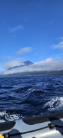 bewegtes Meer mit Blick zum Pico