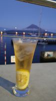 erster Gin Tonic mit Blick zum Pico