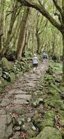steiniger Wanderweg zu den Wasserfällen