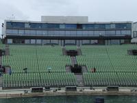 Blick von der Bühne zur Zuschauertribüne