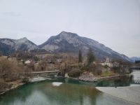 Fahrt mit dem Glacier-Express - Vereinigung von Vorder- und Hinterrhein bei Reichenau 
