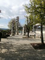 Vor dem Europa Museum in Schengen