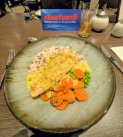 Hauptgang am 1. Abend im Hotel.