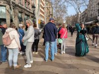 Barcelona. Auf der Rambla