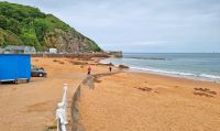Strand an der Bucht Grève de Lecq