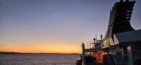 Sonnenuntergang an Bord