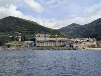 Schifffahrt zum Berg Athos... (Kloster Xenophontos)