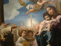 Bologna, Pinacoteca Nazionale, Carracci bildet seine Heimatstadt in einer Marienverehrung ab.