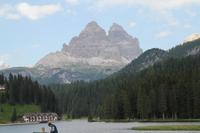 Blick vom Misurinasee zu den Dreizinnen