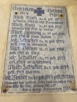 Erinnerung an die Gefallenen des I. Weltkrieges 