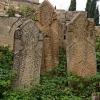 Aserbaidschan: Maraza/Gobustan: Friedhof