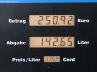 Viele Liter passen in einen Bus.