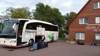 endlich da - Ankunft in Breege im Hotel 