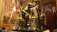 Grab des Christoph Columbus in der Kathedrale von Sevilla, Andalusien, Spanien.