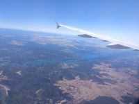 Anflug an Region Madrid, Spanien
