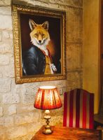 Tag 1 Saint -Germain 00 Hotel Saint Louis Rive Gauche - Fuchs in der Lobby