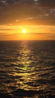 Sonnenuntergang auf der Nordsee 