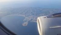 Anflug auf Jersey - Blick auf St. Helier und unser Hotel