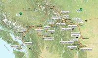 Unsere geänderte Reiseroute ohne Jasper