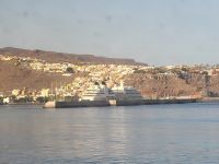 Fährüberfahrt /Blick auf den Hafen von La Gomera
