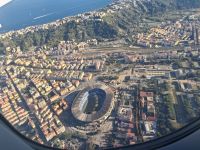 Anflug auf Neapel mit Fußballstadion DIEGO ARMANDO MARADONA