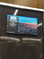 Boarding in Istanbul für den Flug nach Antananarivo, Madagaskar 