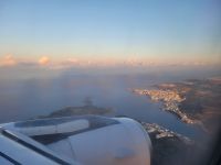Blick auf Malta vom Flugzeug