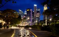 Große Rundreise Neuseeland: Die Skyline von Singapur.