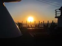 Sonnenuntergang erster Seetag