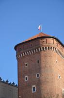 Polnische Flagge auf dem Wawel