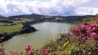 Logoa das Furnas von oben