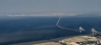 Hinflug Lissabon Vasco da Gama-Brücke
