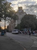 Bukarest S Bahn Straßenszene 