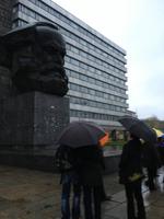 riesiges Karl Marx - Monument in Chemnitz