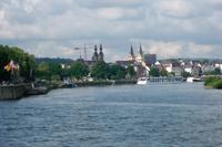 Fahrt an Koblenz vorbei